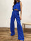 Seren Boho Cotton Two-Piece Set - Blue