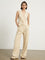 Lira Relaxed Fit Linen Pants Set - Apricot