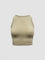Brio Back Cutout Crop Top - Khaki