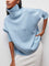 Amelia Cloudless Sky Turtleneck Oversized Sweater - Blue