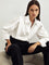 Sophia Chic Button-Down Shirt - White