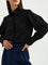 Sophia Chic Button-Down Shirt - Black