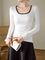 Seren French Long Sleeve Flow Top - White