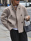 Ella Oversized Button-Down Jacket - Brown
