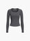 Seren French Long Sleeve Flow Top - Grey