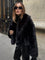 Aurora Faux Fur Collar Jacket - Black