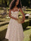Zina Rosebud Floral Vintage Maxi Dress - Pink