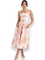 Isla Rosebud Floral Vintage Midi Dress - Pink