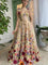 Kaia Summer Maxi Dress with Flowers Abstract Print - Beige