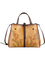 Ember Genuine Vintage Floral Embroidered Leather Tote Bag - Beige with flowers