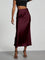Arden Asymmetrical Wrap Loungewear Skirt - Red