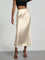 Arden Asymmetrical Wrap Loungewear Skirt - White