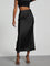 Arden Asymmetrical Wrap Loungewear Skirt - Black