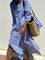 Hazel - Sophisticated Striped Comfort Midi Dress - Blue