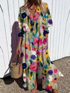 Cassidy - Boho Beauty Puff Sleeve Maxi Dress