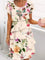 Lyra - Graceful Floral Elegance Dress - Beige