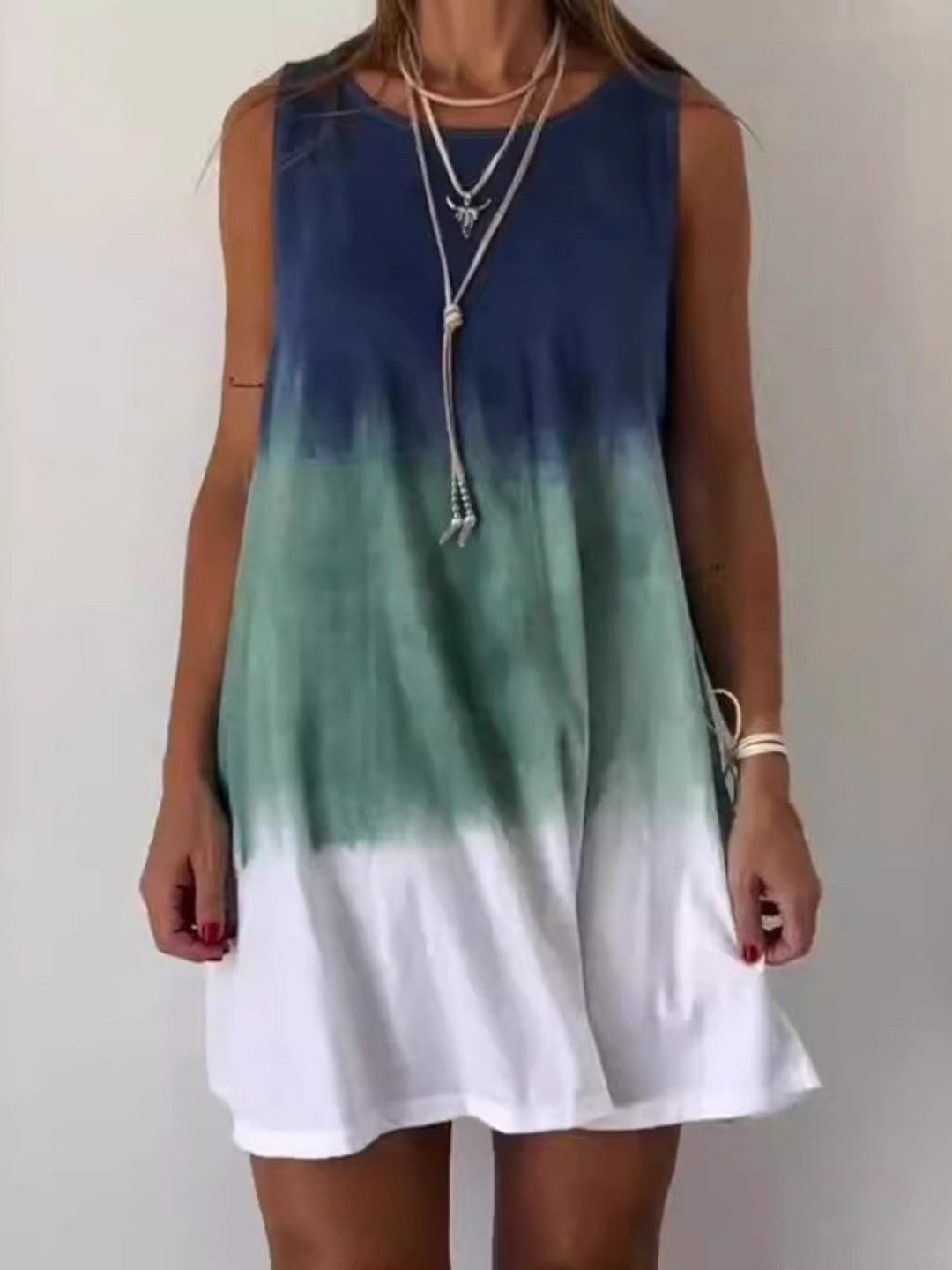 Josie - Gradient Tie Dye Print Mini Dress