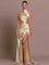 Livia | Sleek Slit Gown - Gold