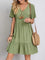 Audrey - Trendy Boho Ruffle Hem Mini Dress - Green (Almost sold out)