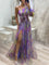 Amelia - Elegant Split Dress - Purple