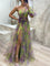 Amelia - Elegant Split Dress - Green