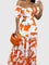 Arden - Elegant Irregular Grain Cut-Out Style Midi Dress - Orange