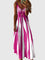 Ariella - Chic Sleeveless Striped Maxi Dress - Pink