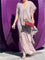 Blaise - Ruffled Short Sleeves V-Neck Maxi Dress - Grey