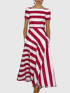 Madeline - Vonda Striped Off-Shoulder Maxi Dress