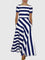 Madeline - Vonda Striped Off-Shoulder Maxi Dress - Dark Blue