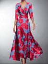 Zoe - Classic Floral V-Neck Maxi Dress