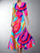 Zoe - Classic Floral V-Neck Maxi Dress - Pink