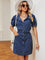 Sophia Belted Denim Midi Dress - Navy