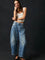 Grace Bold Oversized Jeans - Blue
