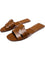 Aira Criss-Cross Strap Sandals - Brown