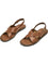Verera Leather Strap Sandals - Brown
