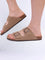 Orado Suede Cork Sole Sandals - Beige