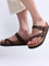 Orado Suede Cork Slide Sandals - Brown