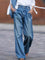 Ola High-Waist Wide-Leg Denim Jeans - Blue