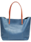 Mira Everyday Cowhide Leather Tote Bag - Blue