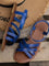 Vivara Roman Elastic Cross-Strap Sandals - Blue