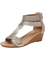 Lira Wedge Back Zipper Sandals - Gold