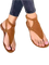 Stella Casual Studded Thong Sandals - Brown
