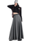 Mira Pleated Split Maxi Skirt - Grey