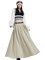 Mira Pleated Split Maxi Skirt - Beige