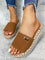 Vivara Summer Wedge Open-Toe Sandals - Brown
