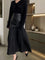 Bianca Faux Leather Midi Skirt - Black