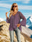 Celeste Floral Lace Top - Purple