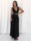 Kaia V-Neck Skirt Set - Black
