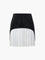 Lila Faux Leather Patchwork Pleated Mini Skirt - BlackandWhite